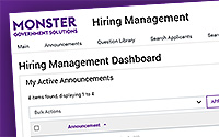 Screenshot of Monster Hiring Management