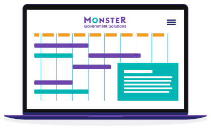 Professional Services Laptop gant chart calendar